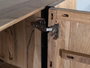 GINER Y COLOMER Aparador de cuatro puertas de madera y metal Natural